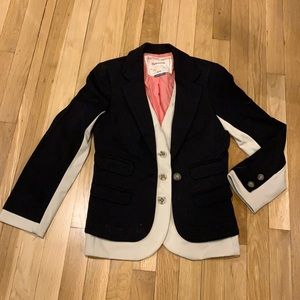 Cartonnier Black and White Blazer with Pink Lining